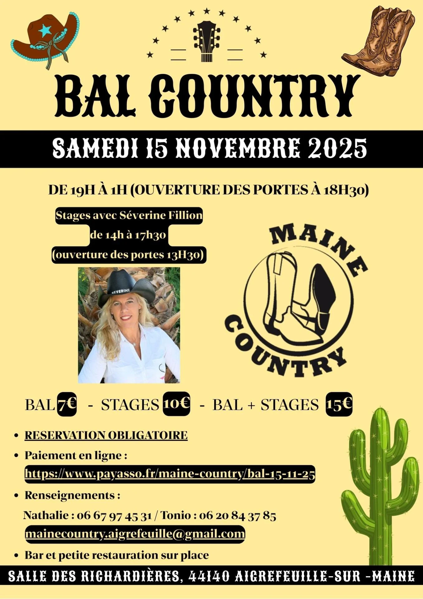 Bal maine country 15 novembre 2026